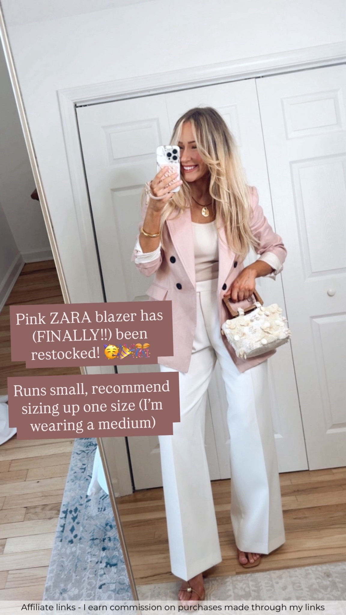 Affiliate links - I earn commission on purchases made through my links | pink Zara blazer has (FINALLY!!) been restocked! 🥳🎉🎊

Zara fashion
Zara spring style 