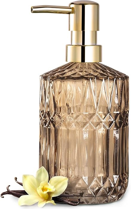 EMPO Clear Glass Soap Dispenser with ABS Plastic Pump, Crystal Lotion Dispensers for Kitchen Sink... | Amazon (US)