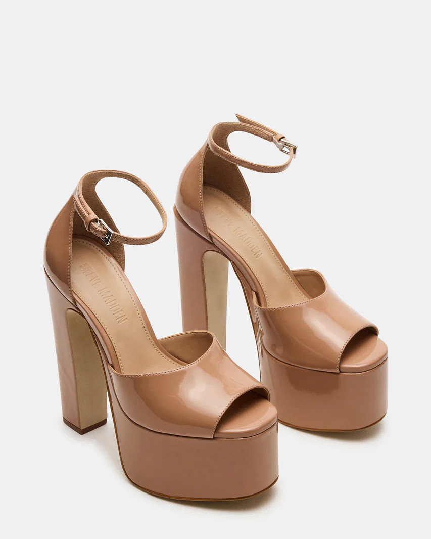NIGHTFALL Blush Patent Women's Platform Blcok Heel | Steve Madden (US)