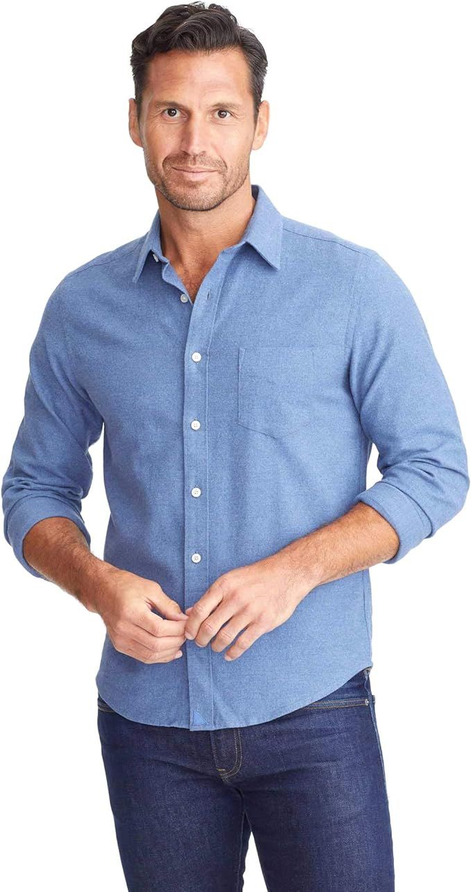 UNTUCKit Sherwood Mid Blue - Untucked Shirt for Men, Long | Amazon (US)