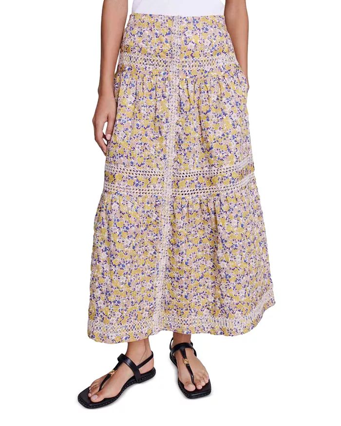 Embroidered Floral Tiered Skirt | Bloomingdale's (US)