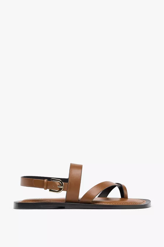 TOE-POST STRAPPY SANDALS | Zara UK