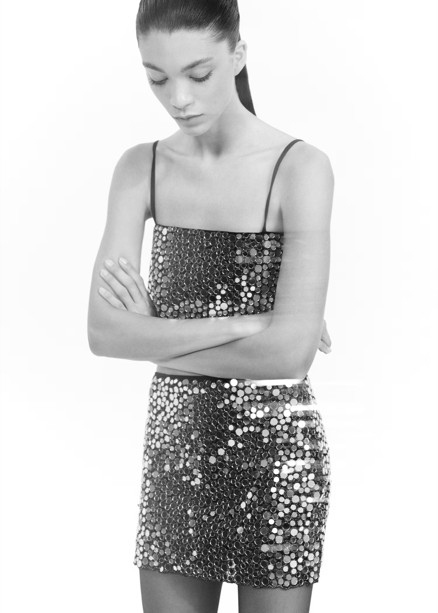 Crystal miniskirt - Women | MANGO United Kingdom | MANGO (UK)