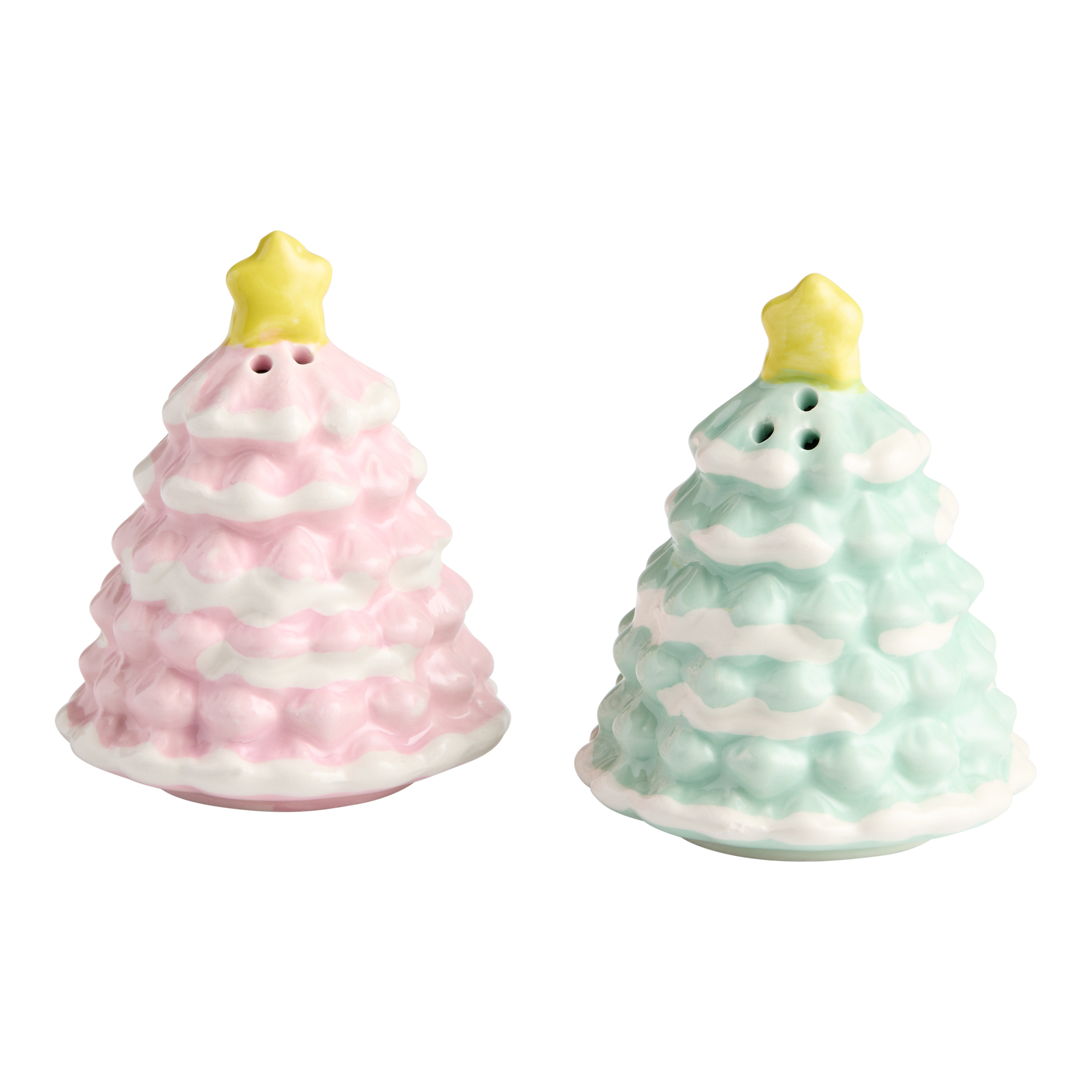 Merry Kitschmas Xmas Tree Figural Salt and Pepper Shaker Set | World Market