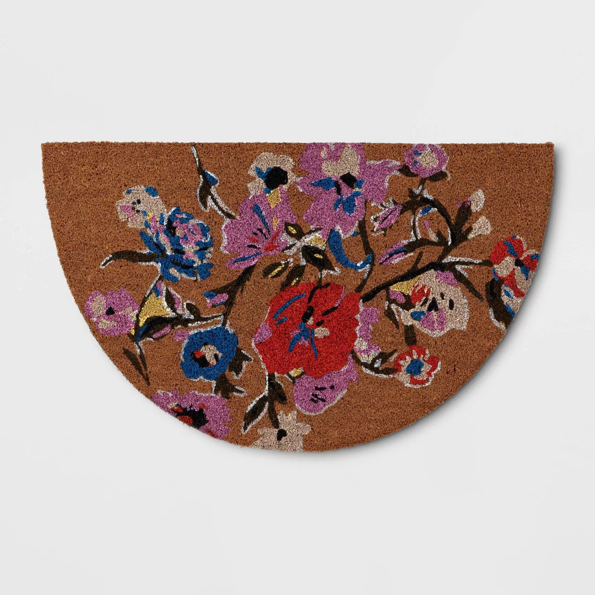 1'6"x2'6" Florissimo Half-Circle Outdoor Door Mat Multicolor - Threshold™ | Target