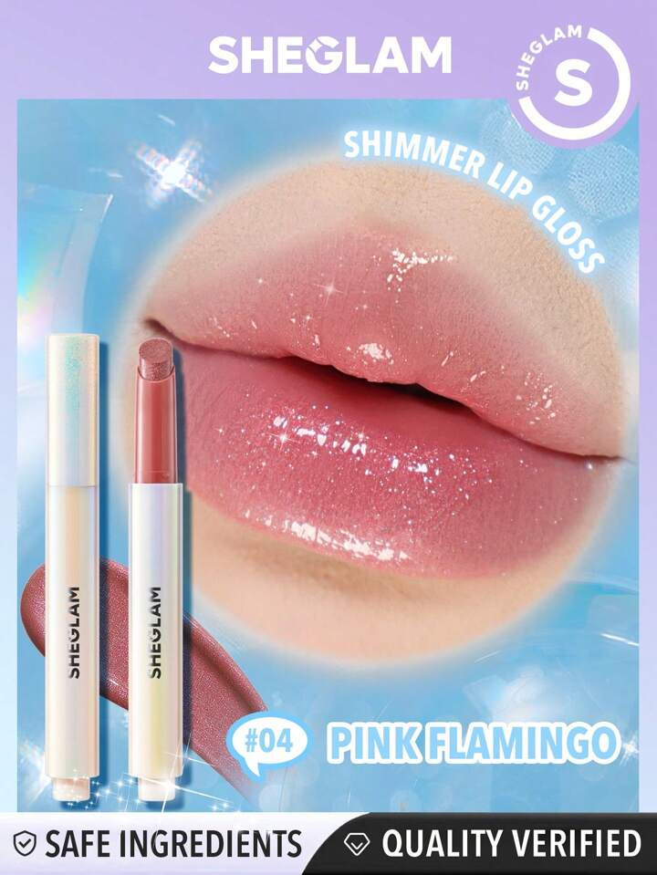 SHEGLAM Pout-Perfect Shimmer Lip Plumper-Pink Flamingo | SHEIN USA | SHEIN
