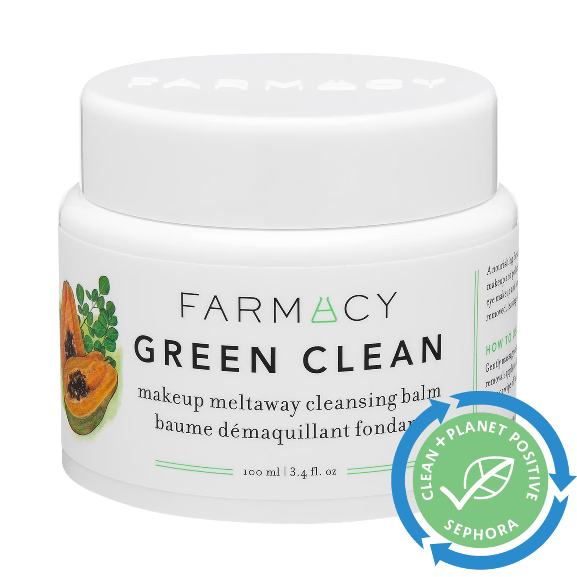 Farmacy Green Clean Makeup Removing Cleansing Balm 3.4 oz/ 100 mL | Sephora (US)