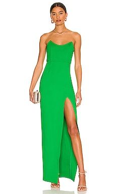 superdown Ryleigh Strapless Maxi Dress in Green from Revolve.com | Revolve Clothing (Global)