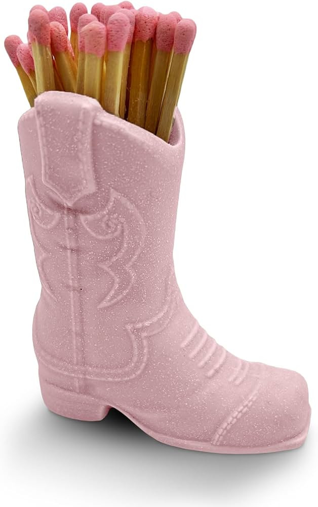 Cowboy Boot Match Holder - Match Holder with Striker - Bathroom Match Holder - Cowboy Boot Decor ... | Amazon (US)