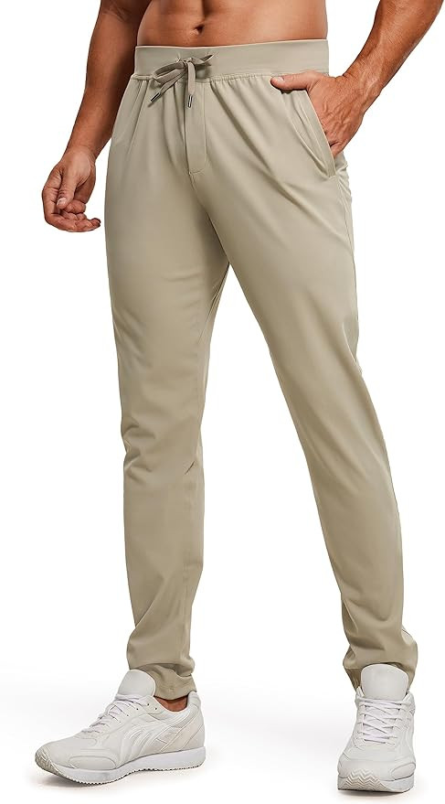 CRZ YOGA 4-Way Stretch Athletic Pants for Men 30" Workout Lounge Casual Work Jogger Pants with Zi... | Amazon (US)