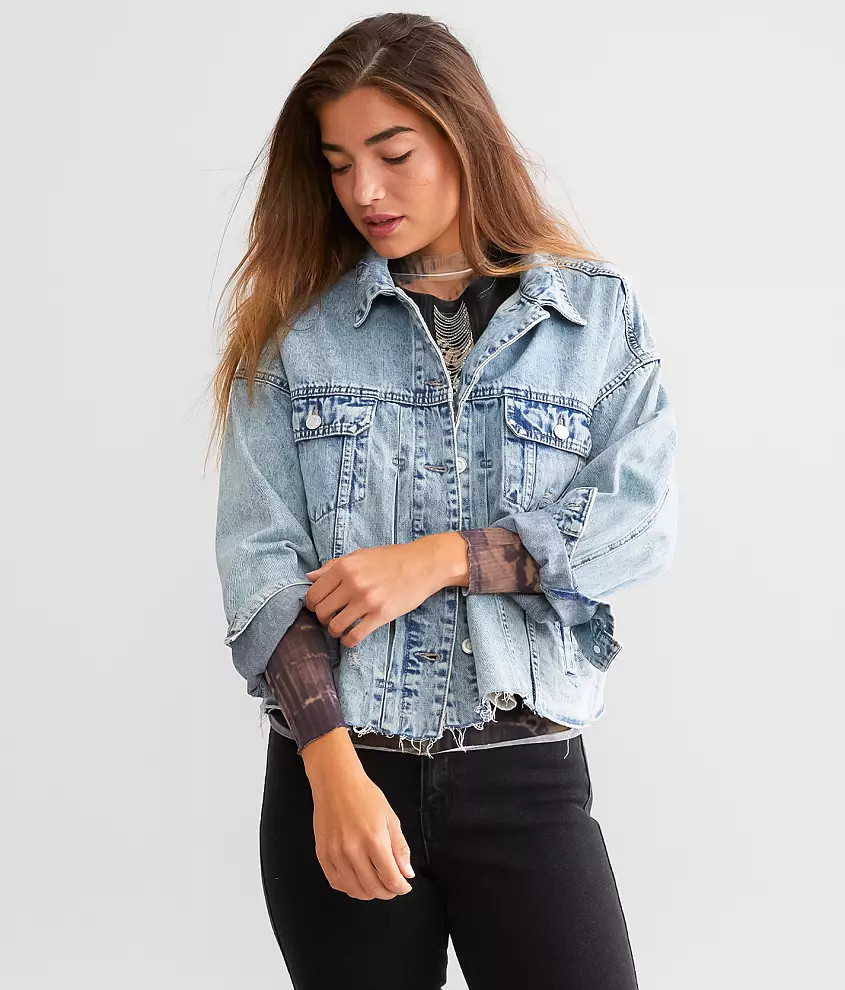Destructed Denim Jacket | Buckle