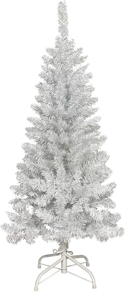 MTB 5 Feet Hinged Pencil Artificial Christmas Tree with Foldable Metal Stand, 350 Tips Recycled P... | Amazon (US)