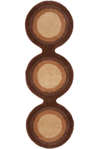 Brown & Beige Orbit Runner Rug | SSENSE