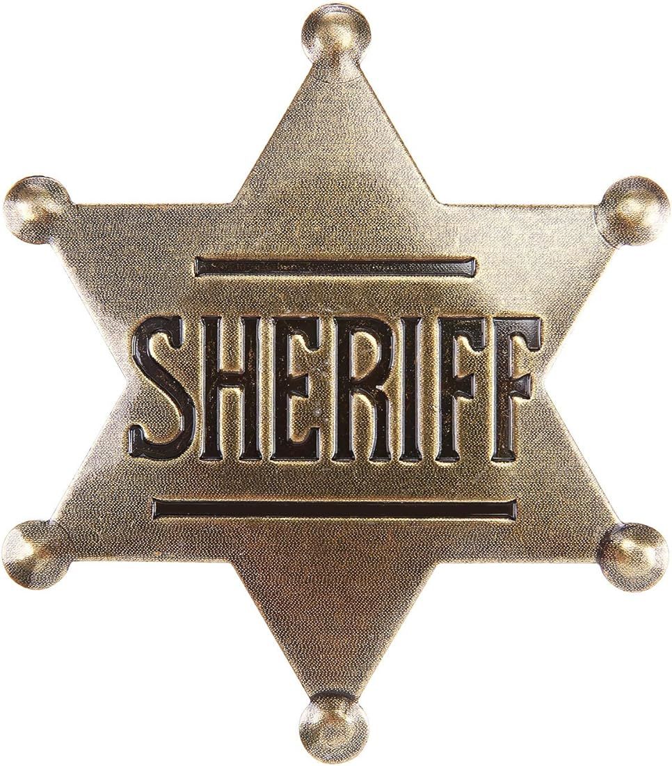 Sheriff Badge, Toy Sheriff Badge for Kids, Metal, Western Sheriff Badge, Deputy Sheriff Badge, Old W | Amazon (US)