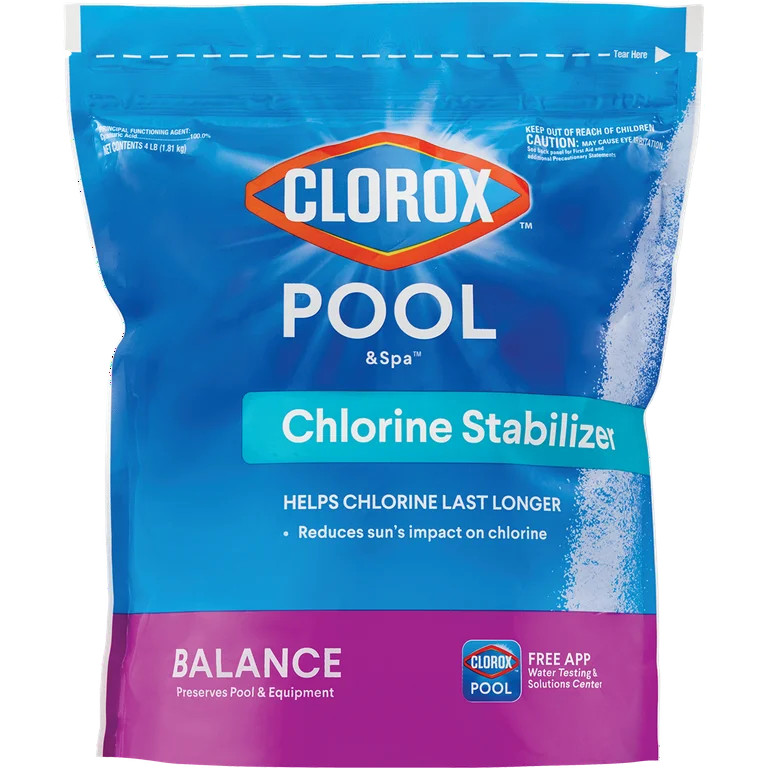 Clorox Pool&Spa Chlorine Stabilizer for Swimming Pools, 4 lb Bag - Walmart.com | Walmart (US)