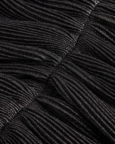 Metallic Pleated Bow Back Cropped Cami | Express