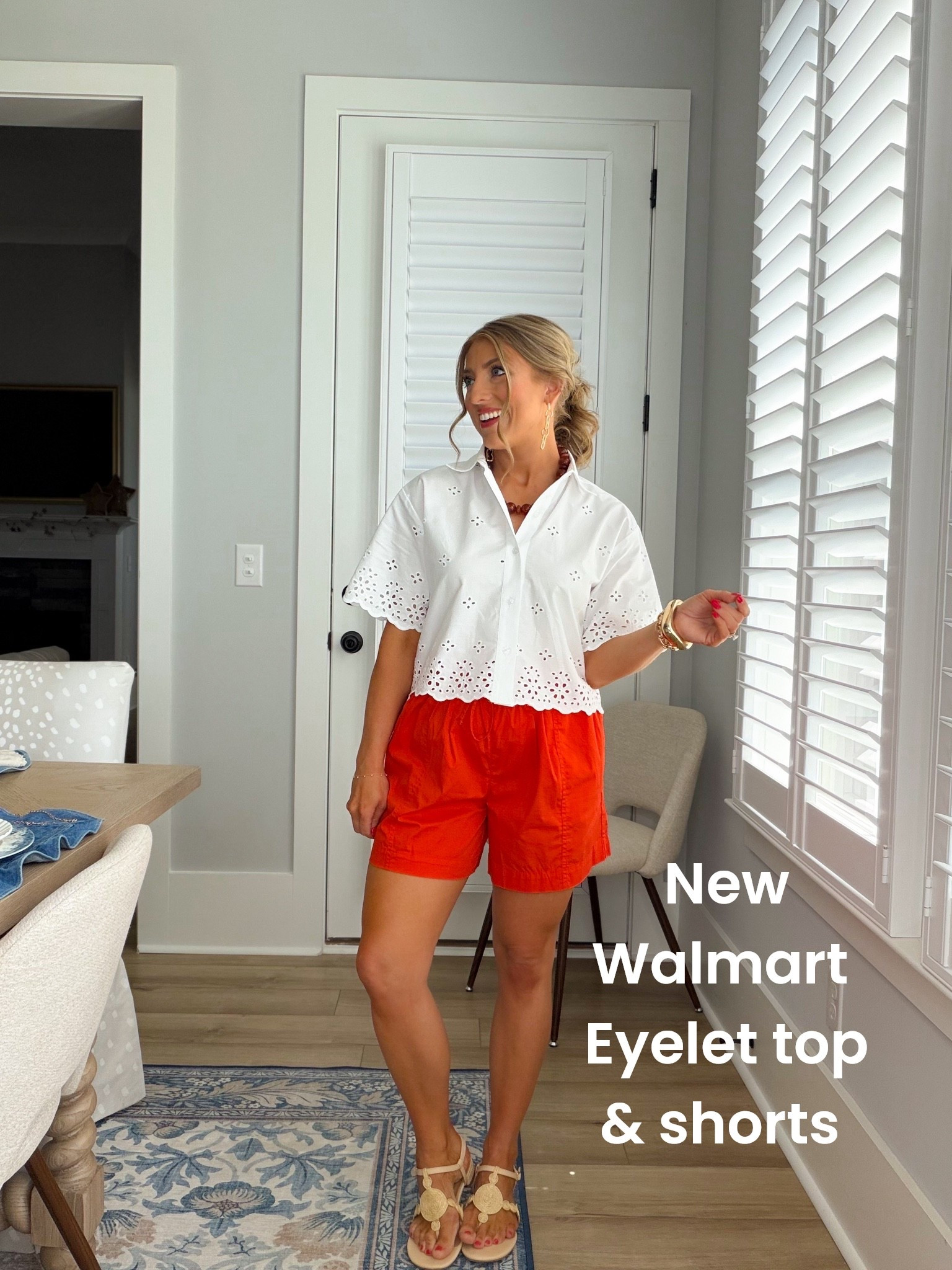 New Walmart fashion arrivals are SO good right now 😍❤️ This eyelet top instantly made these orange shorts feel so elevated and polished. Such a cute summer outfit for vacations, BBQs, errands, or casual dinner nights. The details on this top look so much more expensive and the shorts are the perfect pop of color! 🙌🏻

#WalmartFashion #WalmartFinds #SummerOutfit #AffordableFashion #EyeletTop #VacationStyle #CasualChic #WalmartStyle #EverydayStyle #SummerFashion #AffordableStyle #OOTD #WalmartNewArrivals #FashionFinds #MomStyl

#LTKootd #LTKPetite