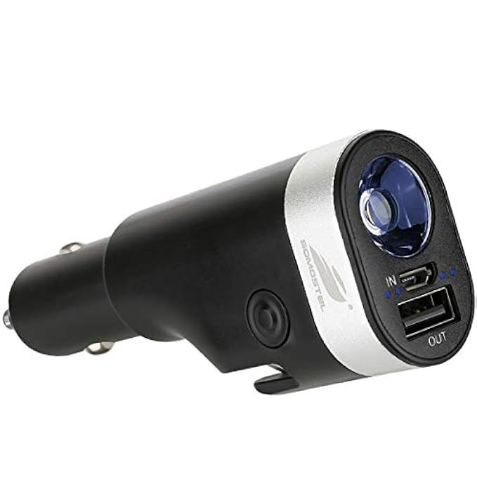 Car Phone Charger Adapter,SOMOSTEL Emergency Escape Tool Seat Belt Cutter Window Breaker Flashlight  | Amazon (US)