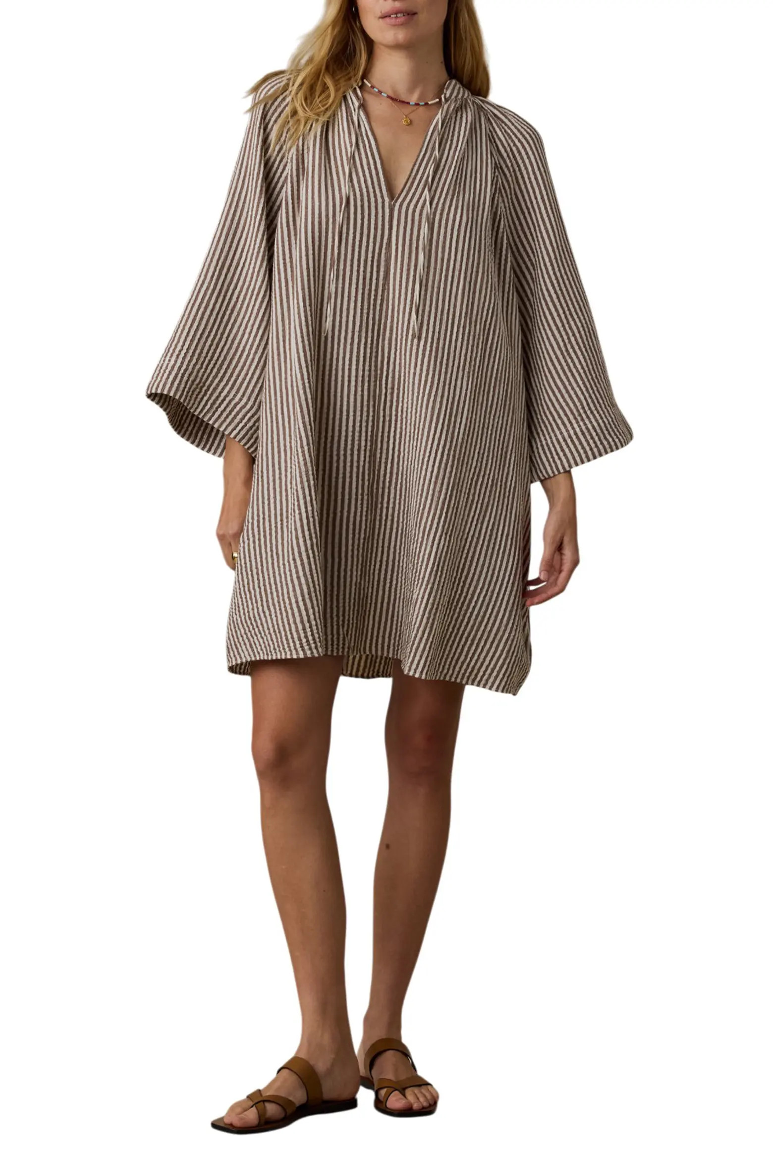 Dune Long Sleeve Organic Cotton Gauze Minidress (Women) | Nordstrom | Nordstrom
