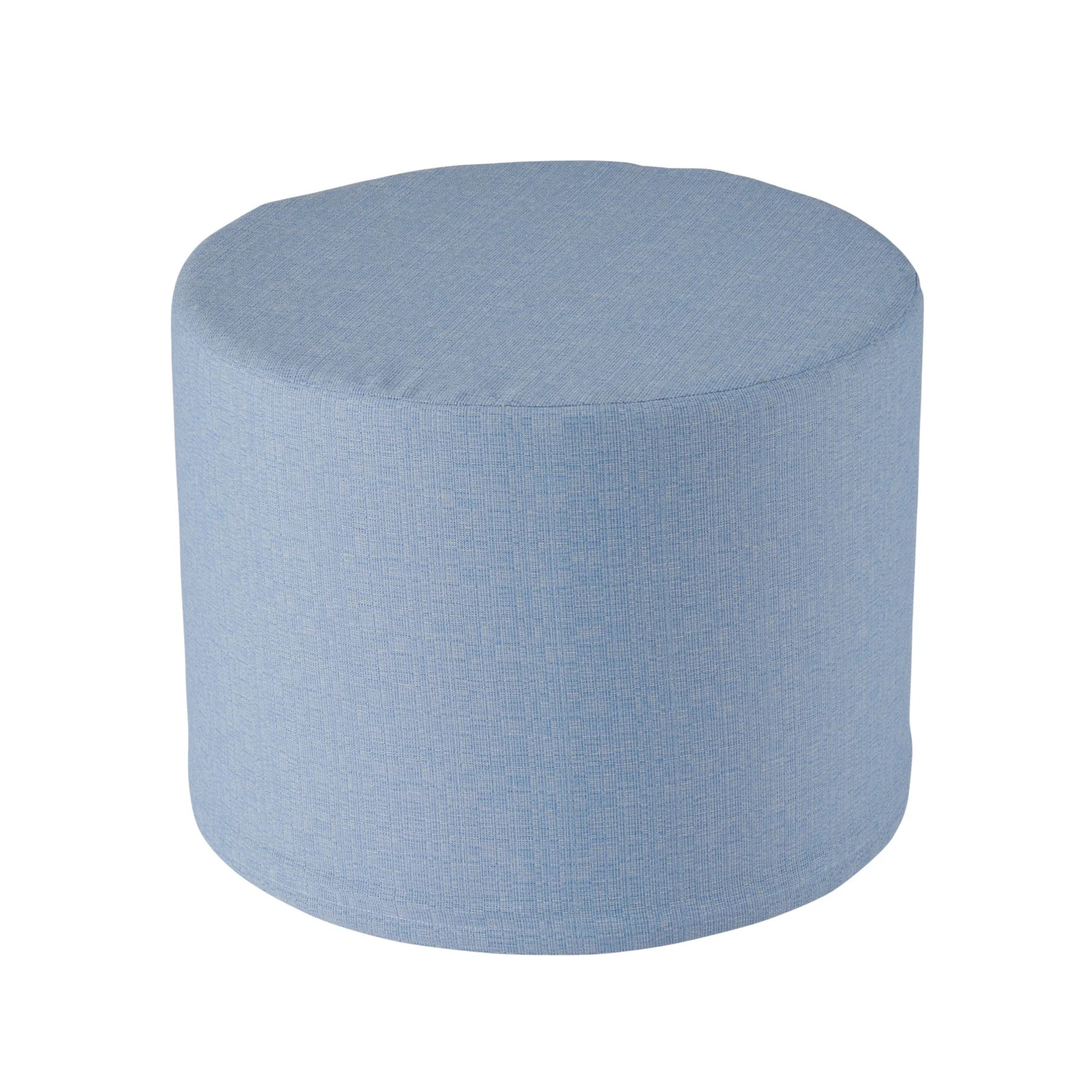 Better Homes & Gardens 20" Round Outdoor Pouf Ottoman, 1-Piece, Light Blue | Walmart (US)