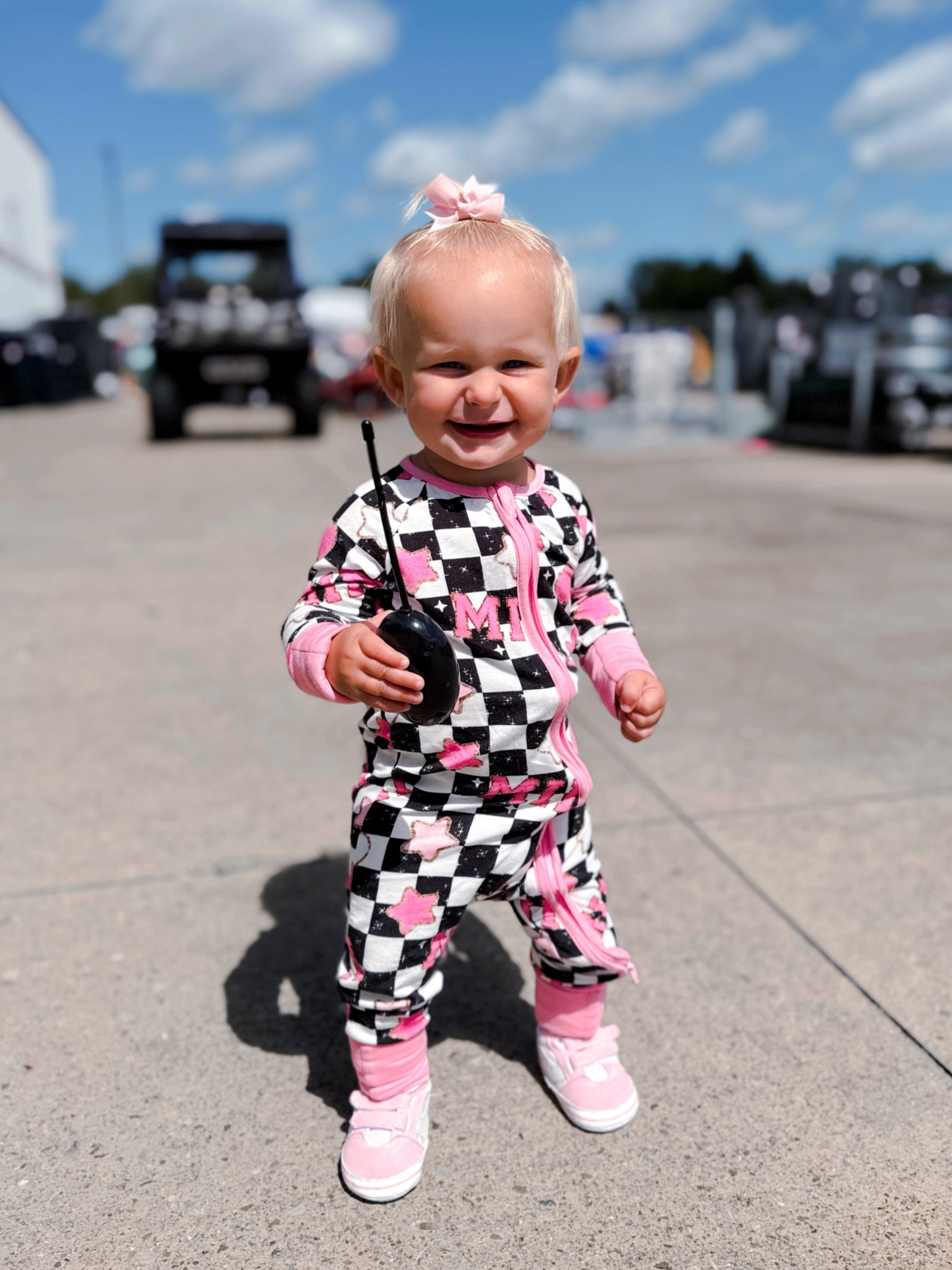 Starlie serving looks in her jammies daily 🏁🩷 