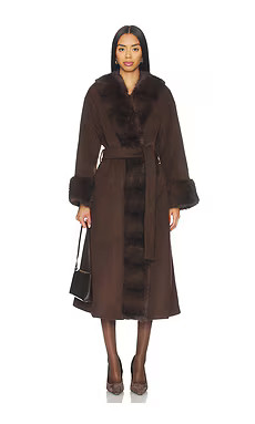 LPA Mara Coat in Chocolate Brown from Revolve.com | Revolve Clothing (Global)