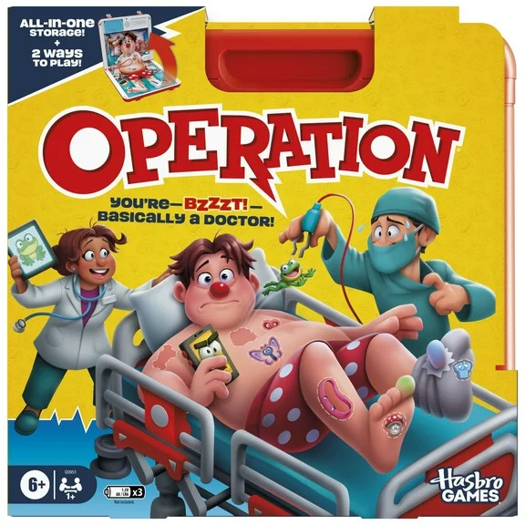 Operation Electronic Board Game with All-in-One Carrying Case, Kids Games, Holiday Gifts for Kids... | Walmart (US)