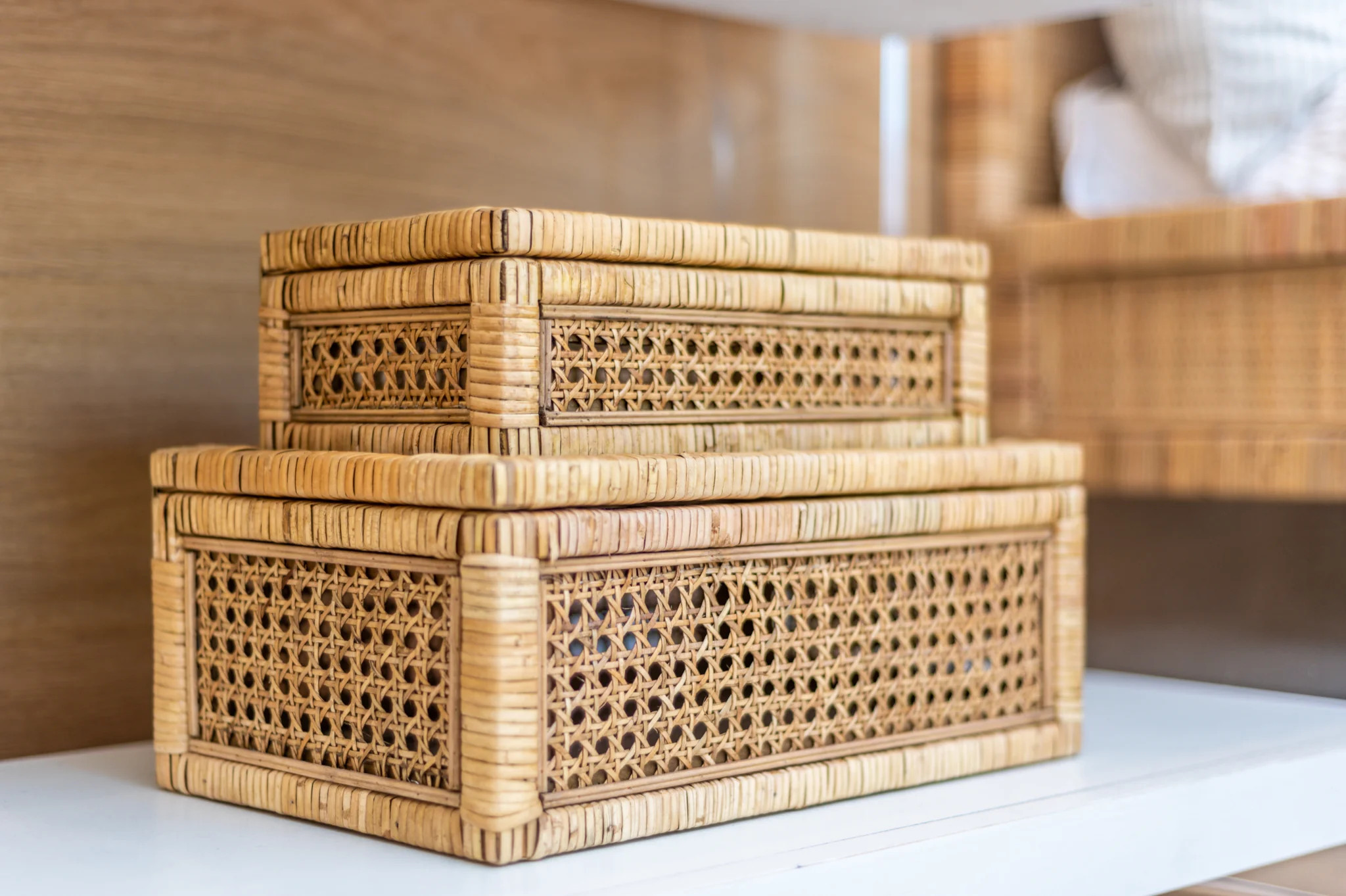 Hayes Rattan Rectangle Box Set | Auden & Avery