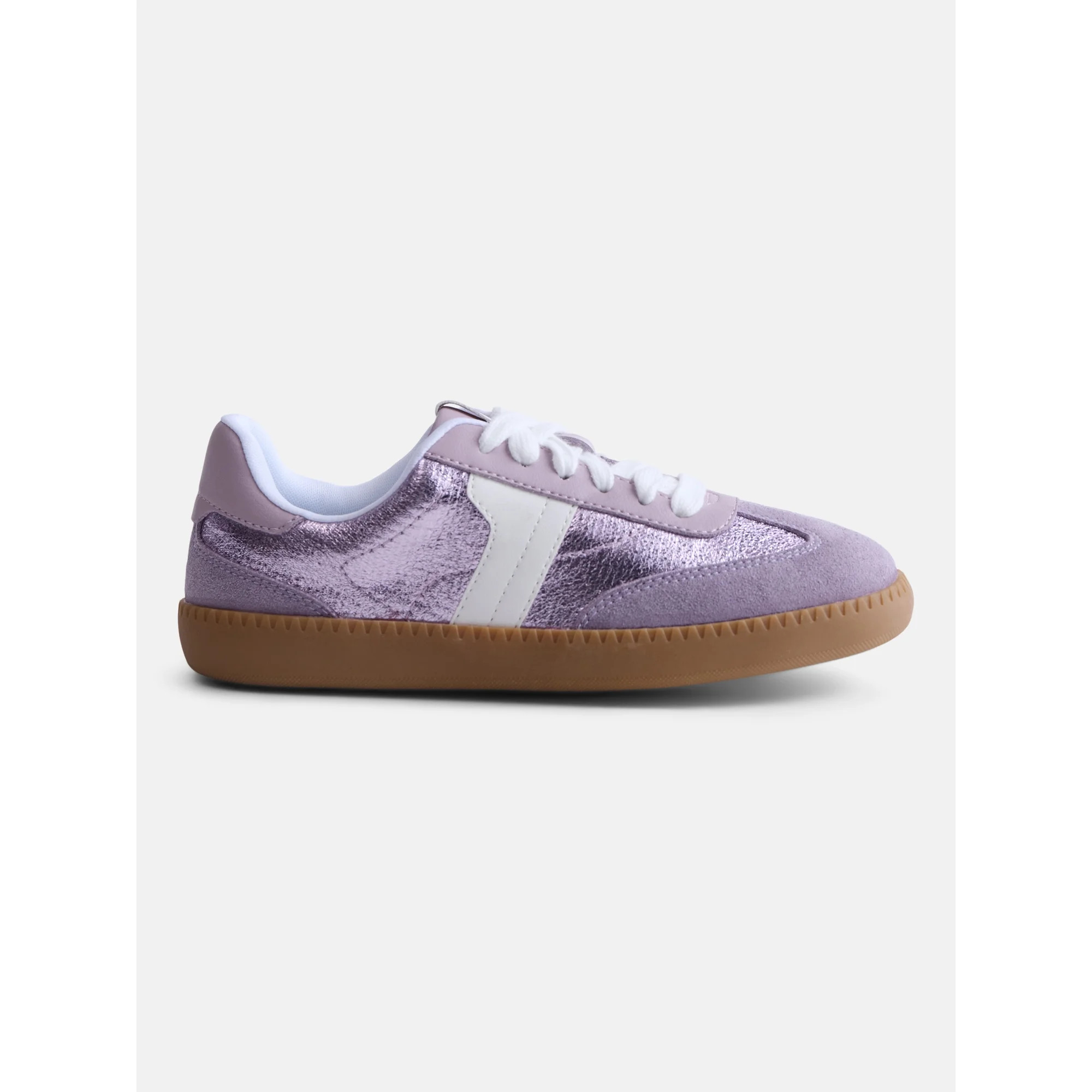 Wonder Nation Little and Big Girls Casual Soccer Sneakers with Ribbon Laces | Walmart (US)