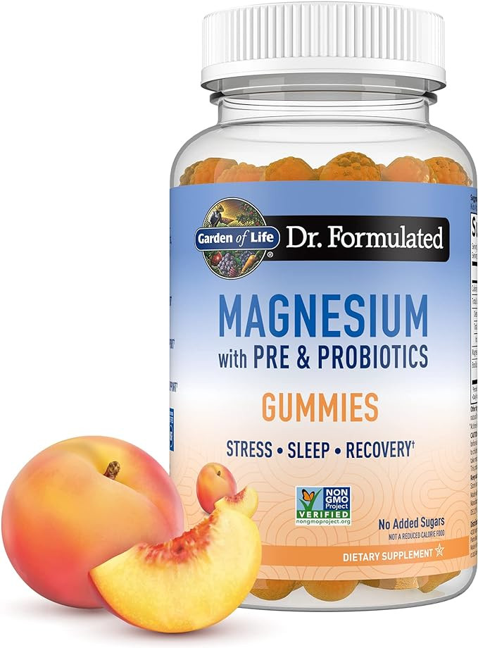Garden of Life Magnesium Citrate Supplement Gummies with Prebiotics & Probiotics for Stress, Slee... | Amazon (US)