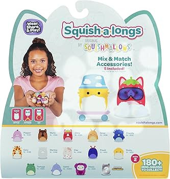 Squish-a-longs 14 Pack - Series 2, Wave 2 - (14) 1” Mini-Squish with (4) Accessories, (1) Ring ... | Amazon (US)