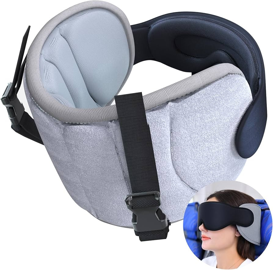 Travel Pillow for Airplanes, Neck Pillow for Sleeping Travel with Eye Mask, Kids Travel Pillow fo... | Amazon (US)