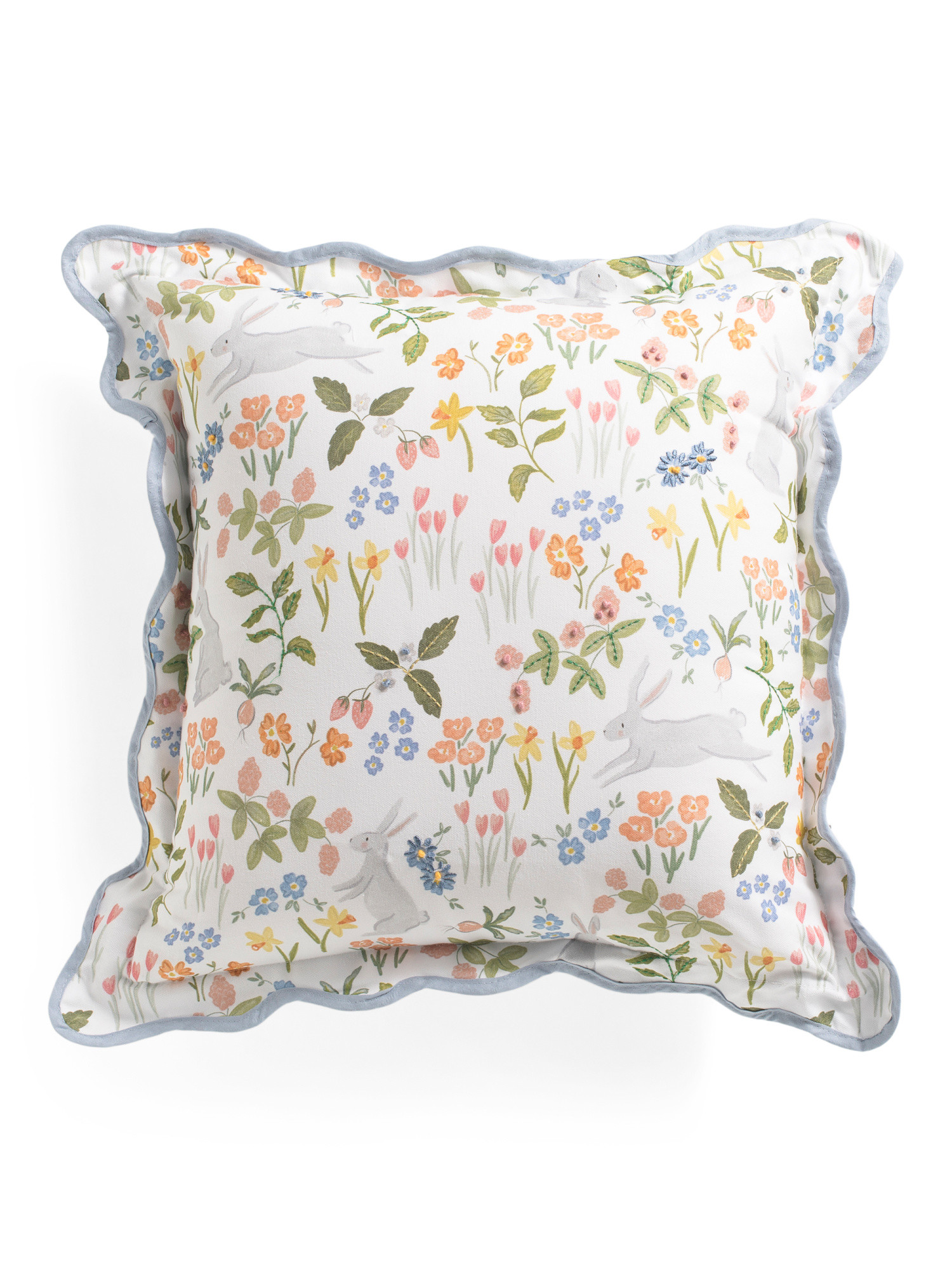 18x18 Scalloped Smith Field Bunnies Pillow | Throw Pillows | Marshalls | Marshalls