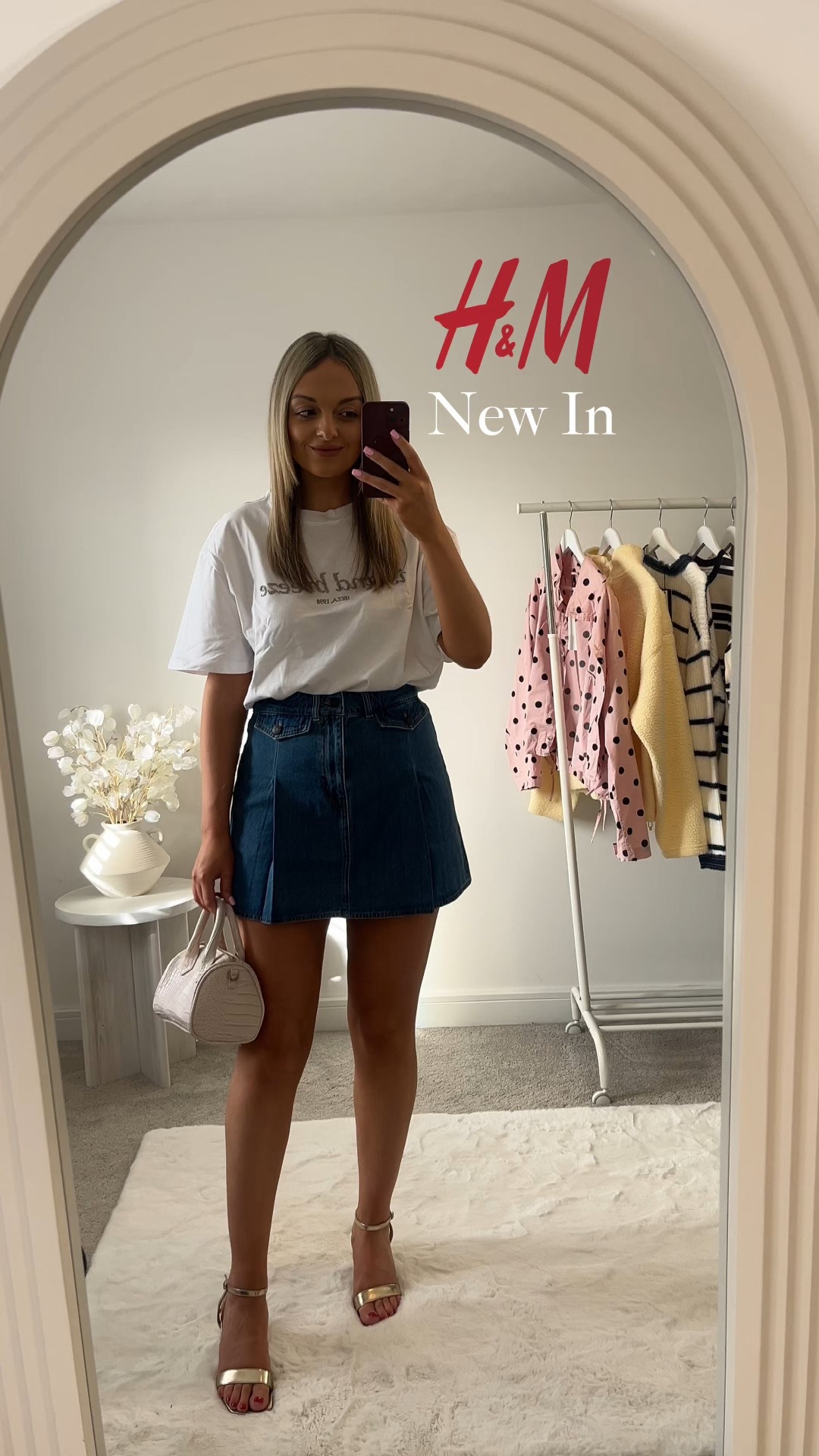 Spring → summer vibes 🌞 

Loving this beaded oversized tee paired with an A-line skirt the fit is gorgeous and the length is just right, not too short! Style it with sandals for errands or dress it up with heels for a brunch date. So effortless and chic for any occasion ✨

Oversized t-shirt denim skirt gold heels 


#LTKuk #LTKeurope #LTKspring