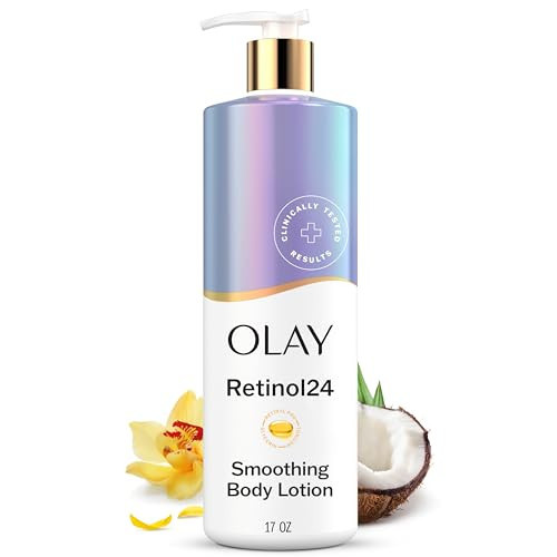 Olay Body Lotion for Women, Smoothing with Retinol Serum, Visibly Smoother Skin, 24hr Moisture & Hydration, Fast Absorbing Formula, Vitamin B3 Complex, For All Skin Types, 17 fl oz | Amazon (US)