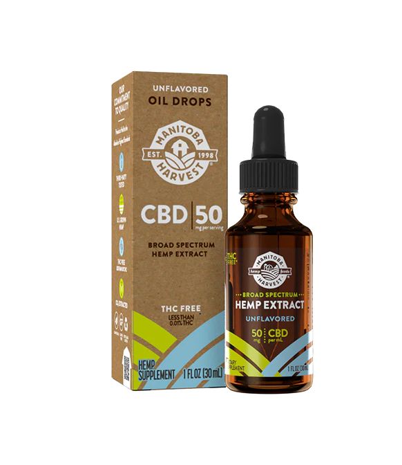 Oil Drops - 50mg CBD/ml | Manitoba Harvest CBD