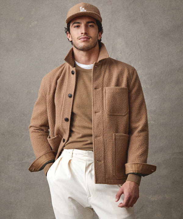 Italian Brushed Wool Chore Coat in Camel | Todd Snyder