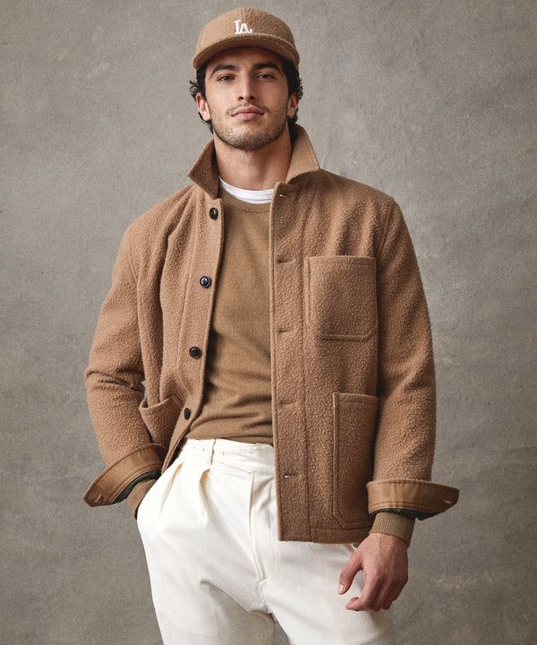 Italian Brushed Wool Chore Coat in Camel | Todd Snyder