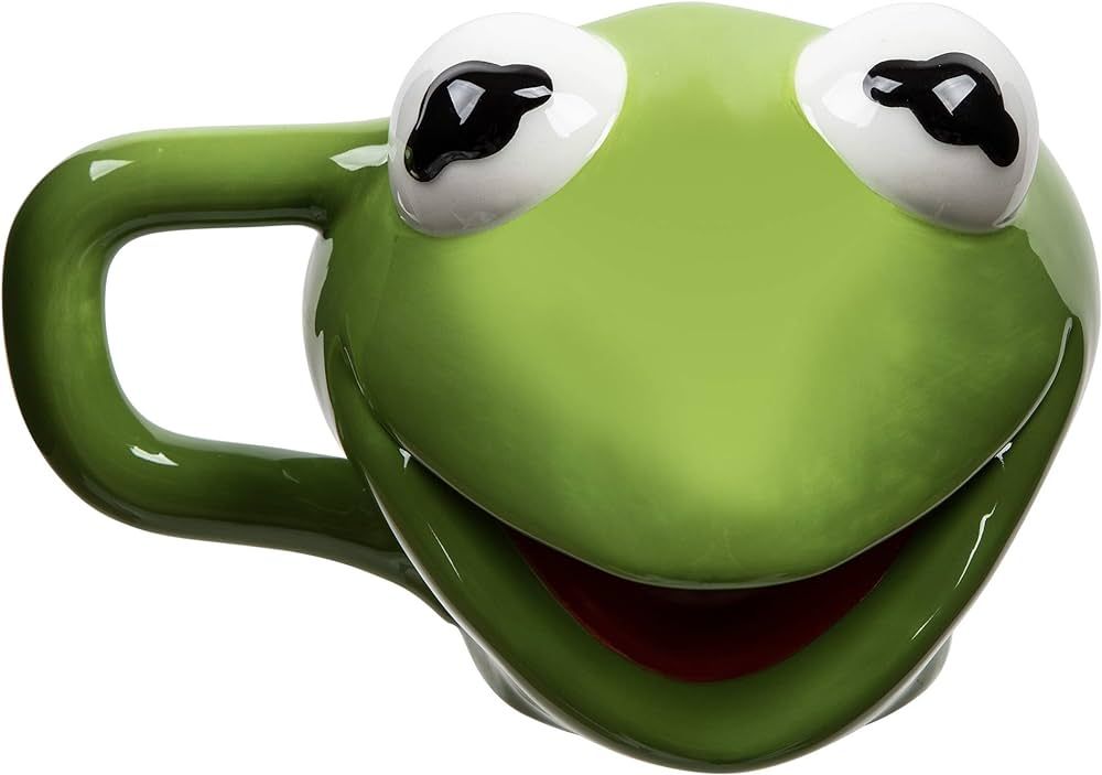 Disney Muppets Kermit The Frog puppet 20 Oz Ceramic Sculpted Mug | Amazon (US)