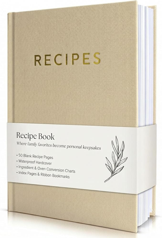 Aesthetic Blank Recipe Book with Waterproof Cover - The Perfect Recipe Notebook To Write In Your ... | Amazon (US)