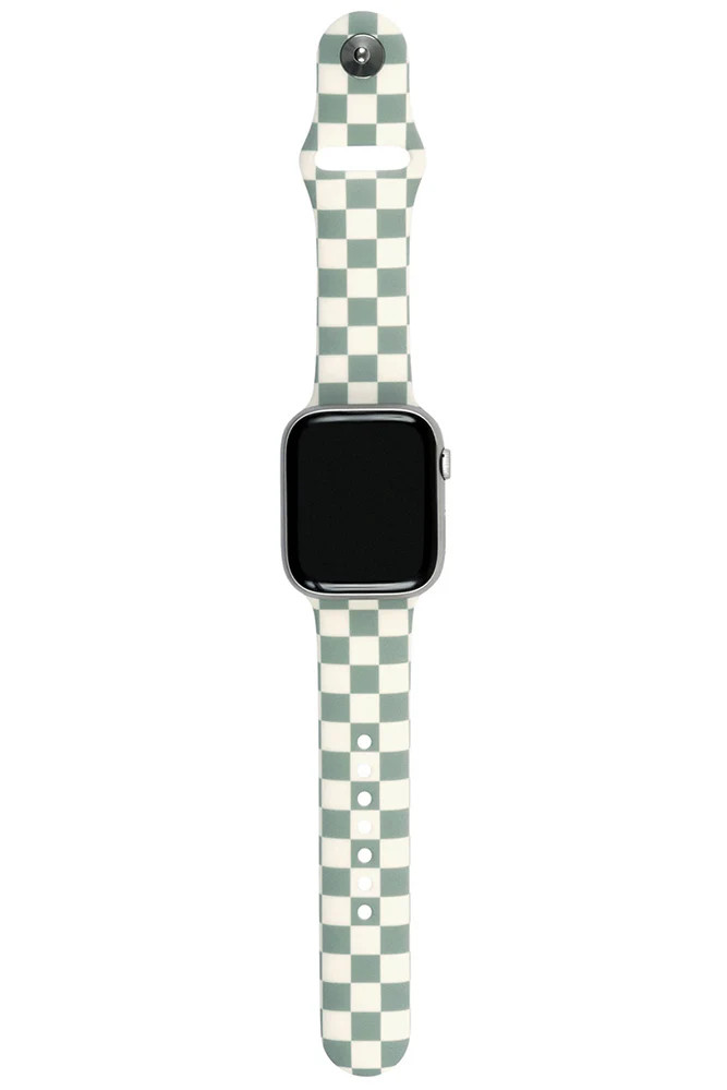 Seafoam Check Apple Watch Band by Our Faux Farmhouse | Walli Cases