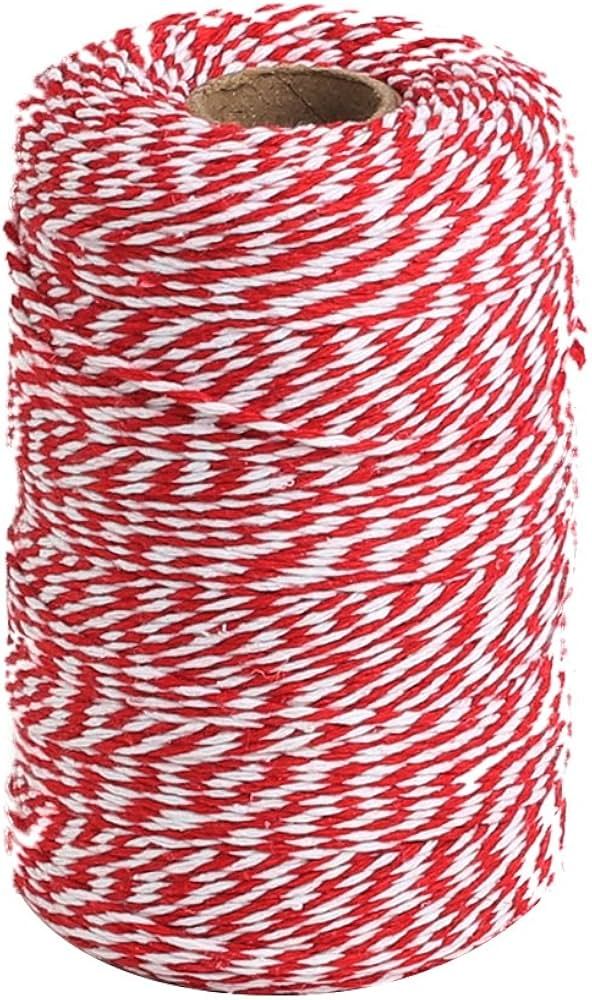 Tenn Well Red and White Twine, 656 Feet 200m Cotton Bakers Twine Ribbon for Baking, Butchers, Cra... | Amazon (US)