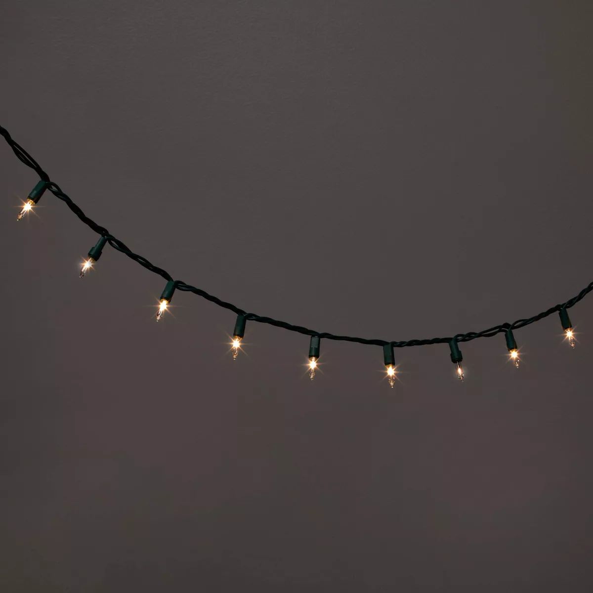 100ct Incandescent Smooth Mini Christmas String Lights Clear Twinkle with Green Wire - Wondershop... | Target
