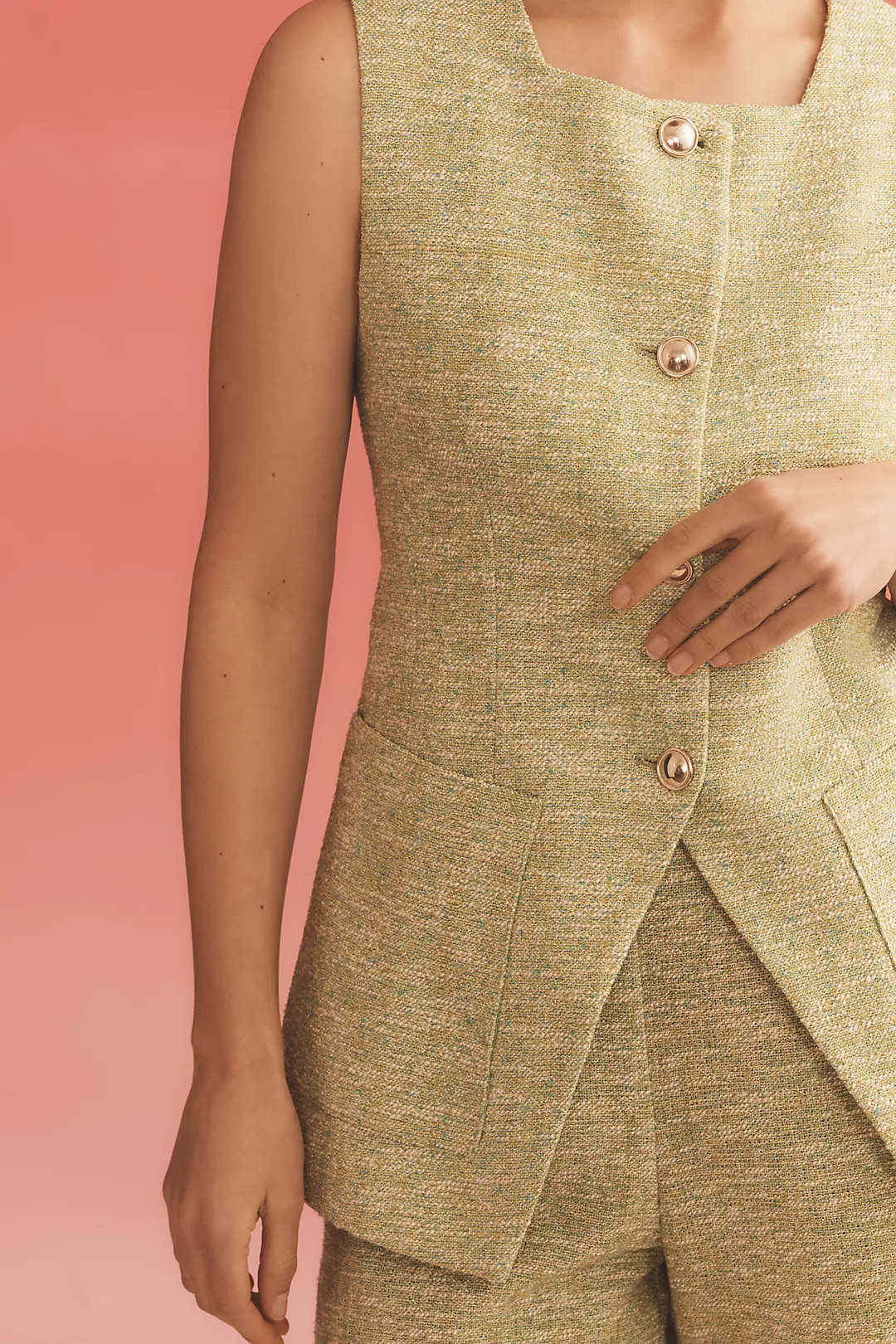 Maeve Tweed Cut-Away Vest | Anthropologie (US)