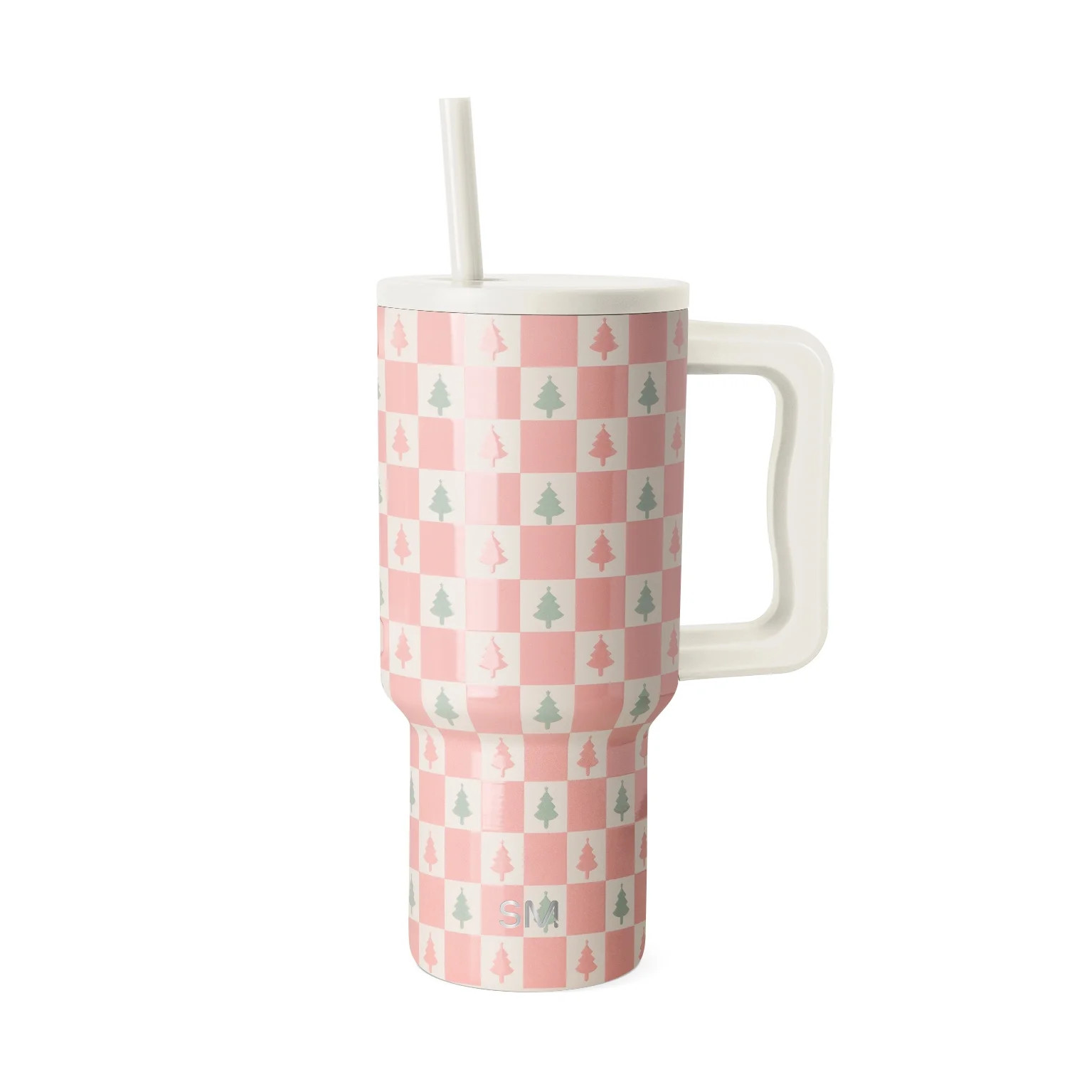 Simple Modern 30 fl oz Insulated Stainless Steel Trek Tumbler with Straw Lid | Yuletide Checkmate... | Walmart (US)