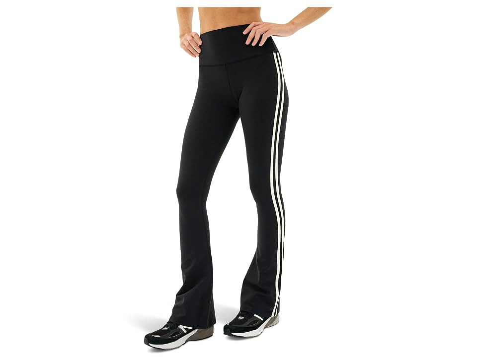 Splits59 Raquel High-Waist Supplex Flare Women's Clothing Black/White : XS, Nylon/Spandex | Zappos