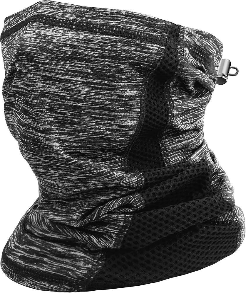 Neck Gaiter Drawstring Cooling Breathable Face Cover Lightweight for Men Women | Amazon (US)