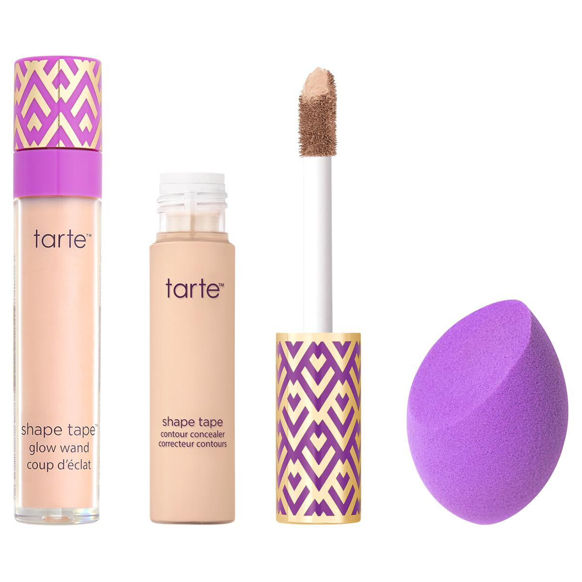 tarte 3-piece Shape Tape Concealer, Glow Wand, and Sponge Set - 22634525 | HSN | HSN