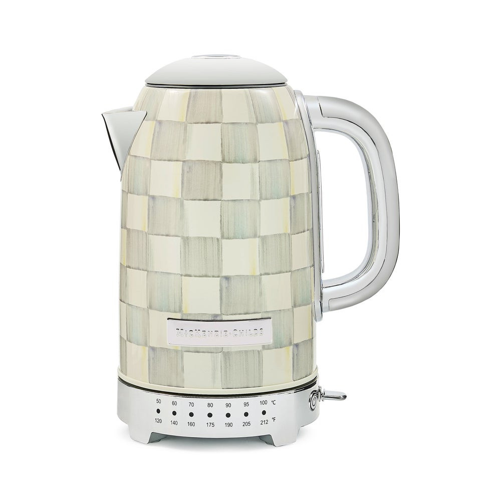 Sterling Check Electric Kettle | MacKenzie-Childs