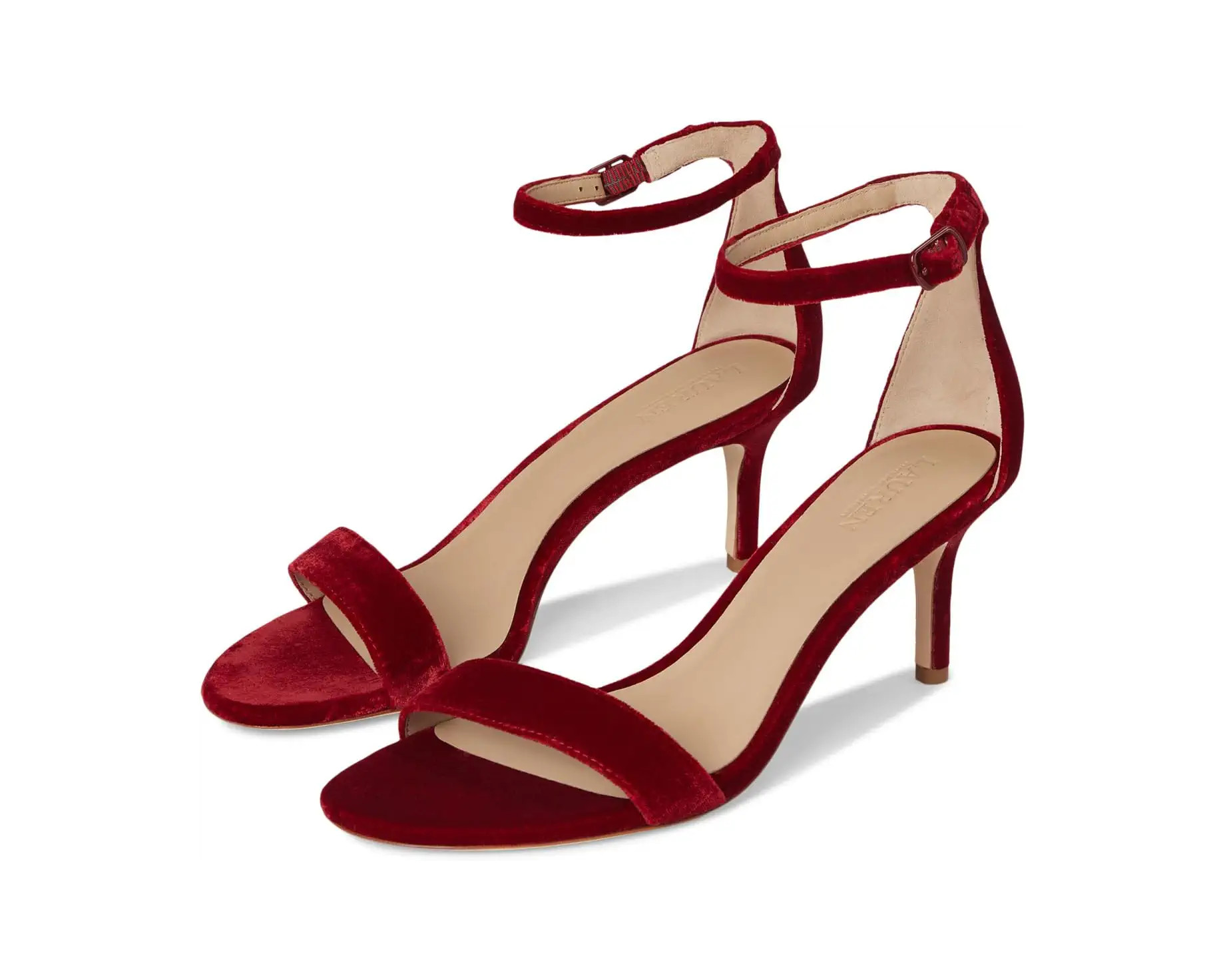 Allie Mid-Heel Velvet Sandals | Zappos